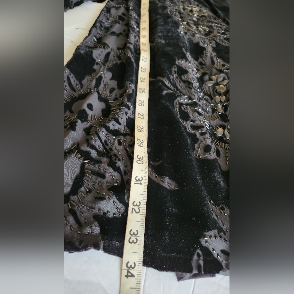 CASHE Emblished Velvet Dress Size 8 - Picture 10 of 12